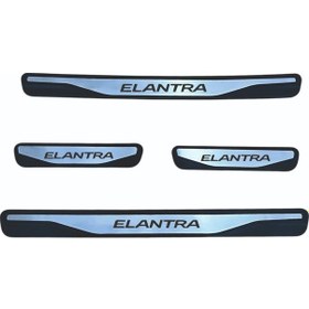 Resim Elantra Kapı Eşiği New Krom Kapı Eşiği 4 Parça Paslanmaz Çelik 