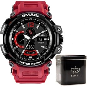 Resim Hanyang Kutuda Kırmızı Smael Üst Marka Lüks Spor Izle Erkekler Dijital Saatler 5bar Su Geçirmez Askeri Çift Ekran Kol Saatleri Relogio Masculino 1702 (Yurt Dışından) 