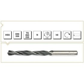 Resim MTE HSS DIN 338 12 Mm Silindirik Saplı Kısa Haddeli Matkap Ucu 