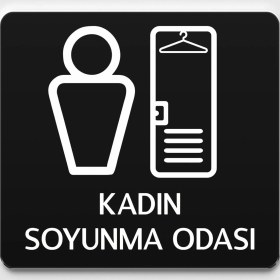 Resim Ofistike Kadın Soyunma Odası Tabelası Ofis Yönlendirme Kapı Isimlik Soyunma Alanı Tabela 