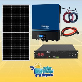 Resim Solar Enerji Deposu 7000w Lityum Güneş Enerjisi Paketi 