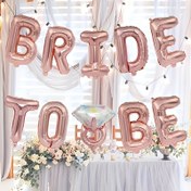 Resim 10 Adet / 1 Adet Sevgililer Günü Gelin Adayı BRIDE TO BE Alüminyum Film Balon Seti 40.64 cm Gül Altın Harf Alüminyum Film Balon Altın Gül Altın Elmas Alüminyum Film Balon Kamp Parti Düzeni Dekorasyon Parti Parti Dekorasyon Düğün Doğum Günü Partisi Duş Partisi Dekorasyon Malzemeleri 