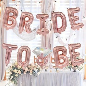 Resim 10 Adet / 1 Adet Sevgililer Günü Gelin Adayı BRIDE TO BE Alüminyum Film Balon Seti 40.64 cm Gül Altın Harf Alüminyum Film Balon Altın Gül Altın Elmas Alüminyum Film Balon Kamp Parti Düzeni Dekorasyon Parti Parti Dekorasyon Düğün Doğum Günü Partisi Duş Partisi Dekorasyon Malzemeleri 