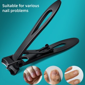 Resim 1 adet Modern Ağır Hizmet Paslanmaz Çelik Tırnak Makası Kalın Tırnaklar İçin, Geniş Çene Açılımı, Ultra Keskin Tırnak ve Ayak Tırnağı Makası Sert Tırnaklar, Yaşlılar, Yetişkinler İçin - İçbükey Bıçak, Kokusuz 