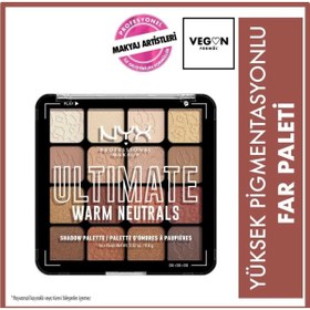 Resim NYX Makeup Ultimate Shadow Palette Warm Neutrals Göz Farı Paleti 