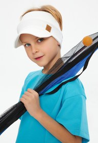 Resim Babygiz Erkek UV Korumalı Katlanabilir Üstü Açık Yumuşak Siperli %100 Pamuklu Penye Tenis Vizör Şapka 