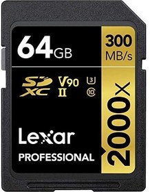 Resim Lexar 64GB 2000x Professional SDXC RDR UII 