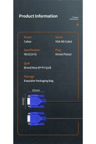 Resim Vga Kablosu Ekran Lcd Monitör Bağlantı Kablosu 10 Metre 001 