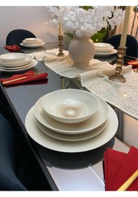 Resim Venüs Porselen Yemek Takımı 24 Parça 6 Kişilik Beyaz 