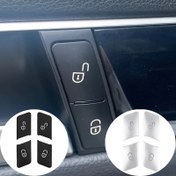 Resim Mercedes Benz A B C E GLA CLA GLK GLE CLS ML GL W204 W212 W246 W166 için 4 parça/Set Araç Kapı Kilidi Açma Düğmesi Dekorasyon Kapağı Etiketi 