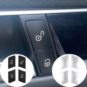 Resim Mercedes Benz A B C E GLA CLA GLK GLE CLS ML GL W204 W212 W246 W166 için 4 parça/Set Araç Kapı Kilidi Açma Düğmesi Dekorasyon Kapağı Etiketi 