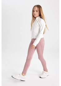 Resim Defacto Kız Çocuk Basic Düz Standart Boy Cepli Tayt C9638A824AUPN429 Pembe 