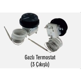 Resim Termostat Gazlı 3 Çıkışlı 30-110 Derece Fırın 