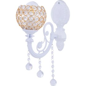 Resim Beyaz Şapkalı, Parlak Taş Detaylı Lüks Aplike Dekoru 