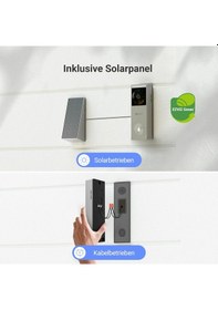 Resim Ezvız Cp3 Pro Pilli Görüntülü Kapı Zili Ve Zil Ch1, Kameralı Kablosuz Zil, Kişi Algılama, 2k Ve Renkli Gece Görüşü, İki Yönlü Ses, 8 Gb Emmc Depolama, Güneş Panelli Görüntülü Kapı Zili + Zil Kiti 