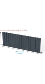 Resim Hestia Alüminyum Radyatör 60cm x 153cm (17 Dilimli) Antrasit 