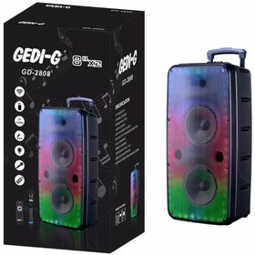 Resim Gedi-g Gd-2808 2x8 Inc Renkli Led Halka Bluetooth Hoparlör - Speaker 