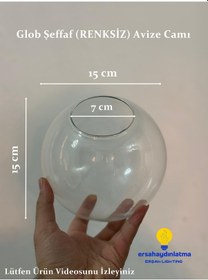 Resim Glob Avize Camı Şeffaf 15 Lik 