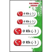 Resim Gogo Kan Grubu 0 Rh - Beyaz Dörtlü Damla Etiket 