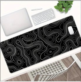 Resim 70x30 Cm Soyut Tasarım Temalı Kaydırmaz Taban Speed Yüzey Oyuncu Mouse Pad Gaming 