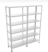 Resim RafKing 43x120x200cm 6 Katlı Duble Galvaniz Çelik Raf 