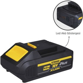 Resim Rtrmax Rtx1804p X-lion Plus Akü Yedek Batarya 4.0 Ah 