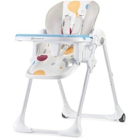 Resim Kinderkraft Yummy Mama Sandalyesi, Katlanabilir Ayarlanabilir Çift Tepsili Ergok 6 Ay - 3 Yaş Beyaz 