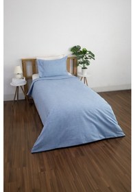 Resim Vega Pamuklu Ranforce Tek Kişilik Nevresim Seti - Mavi 