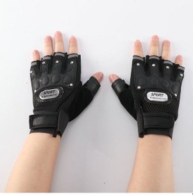 Resim Yulong Nefes Alabilir Örgü Kaymaz Sürüş Motosiklet Yarım Parmak 