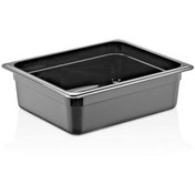 Resim GastroPlast GN 1/2-100 mm Gastronom Küvet, Polikarbon, Siyah 