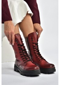 Resim Fox Shoes V999049103 Kırmızı Hakiki Deri Kadın Postal Bot Kırmızı-hakiki Deri 