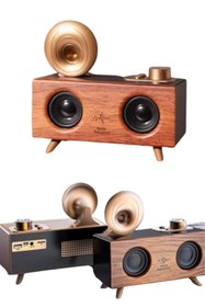 Resim pazarella Gramafon Nostaljik Ra Yüksek Ses Kalitesi USB TF Kart Aux 