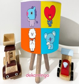 Resim dekomingo RENKLİ KARELER BT21 BEBEK VE ÇOCUK ODASI 