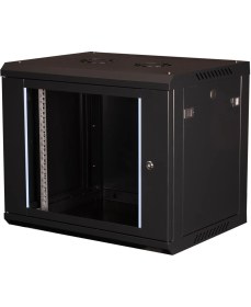 Resim Lande - 9u 19" Duvar Tipi Rack Kabinet - Genişlik: 600 mm | Derinlik: 450 mm - Siyah (Demonte) 