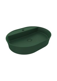 Resim Bocchi Sottile Slim Line 1600-027-0126 Tezgah Üstü Lavabo Mat Yeşil 1466841 