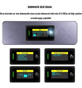 Resim JEYI i9X Visual Smart Yazma Koruma Özellikli M.2 NVMe SSD To USB 3.2 Gen2 Harici Taşınabilir SSD Kutusu 
