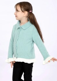 Resim KURGAN TEKSTİL Kız Çocuk Regular Fit Gömlek Yaka Düğmeli Hırka 