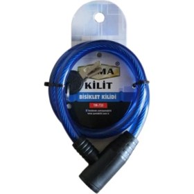 Resim Yuma YM-733 Mavi 65 cm Bisiklet Kilidi 