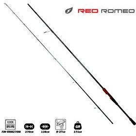 Resim Fujin Red Romeo 270cm 8-37gr 2 Parça Spin Olta Kamışı 