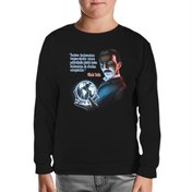 Resim Tesla - Impossible Siyah Çocuk Sweatshirt 