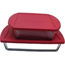 Resim Paşabahçe Kırmızı Kapaklı Borcam Seti Midi Boy 2'li Set 