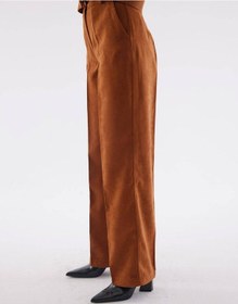 Resim Süet Camel Bol Paça Pantolon 001 