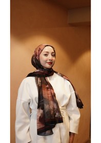 Resim Mirsoy Scarf Safir Etnik Desen Şal Mercan 