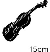 Resim New Jargon Müzik Için Keman Etiket Sticker Yapıştırma 15cm - Siyah 