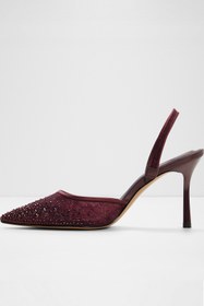 Resim Aldo GRACEA - Kadın Bordo Stiletto Topuklu Tokalı Arkası Açık Ayakkabı 