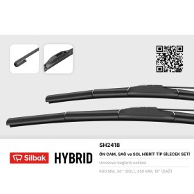 Resim Silecek Süpürgesi 600/450mm Muz Tipi Hr-5 2006-2015-i30. Cw Fd. Fgh 2004-2010-cee D. Pro Cee D 2002-2010-spo Hyundaı Elantra 7 Saloon Cn7 2003-2020 Unıversal 