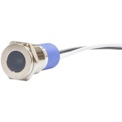 Resim 12Mm Metal Kablolu Sinyal Lambası Mavi Ip67 10V-30V 