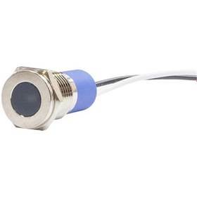 Resim 12Mm Metal Kablolu Sinyal Lambası Mavi Ip67 10V-30V 