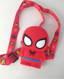 Resim Çanta Silikon Spiderman Çocuk Ayarlanabilir İp Askı Omuz Çantası 