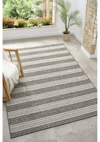 Resim Etnik Antrasit Halı Salon Oturma Odası Çocuk Odası Yatak Odası Halısı 2552 Antrasit 